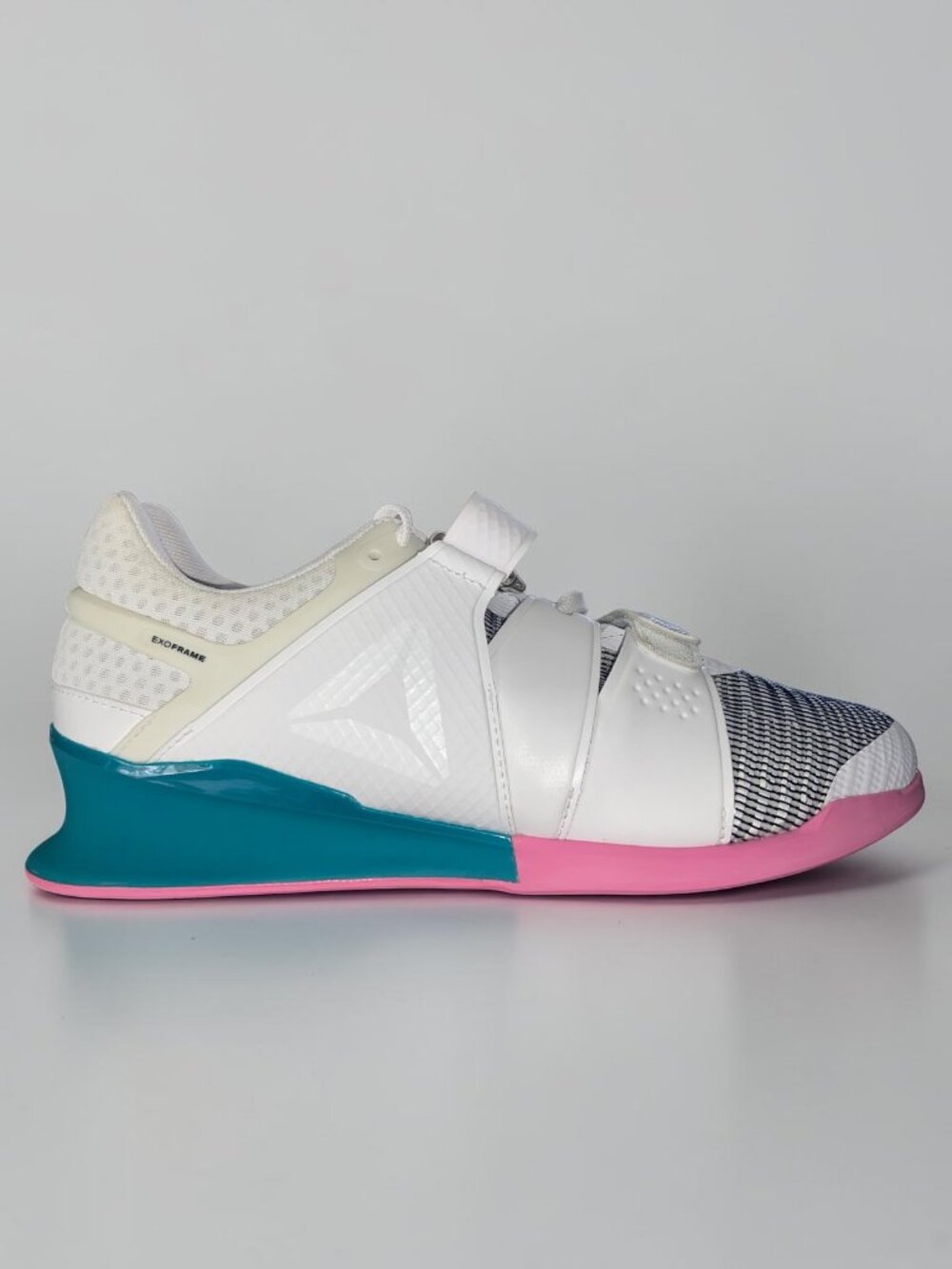 Reebok Legacy Lifter Mens Weightlifting Shoes Size 11.5 White/PInk (NEW)